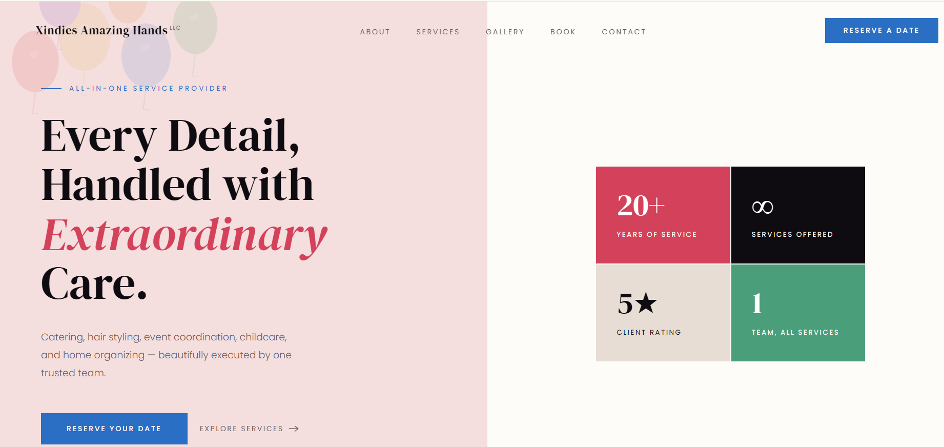 Xindies Amazing Hands LLC website